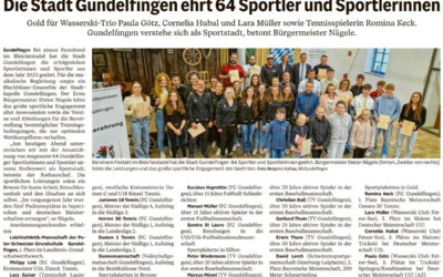 Die Stadt Gundelfingen ehrt 64 Sportler und Sportlerinnen