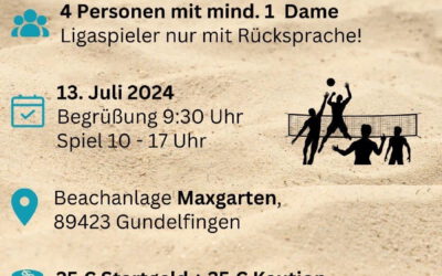 Beach-Stadtmeisterschaft Gundelfingen Juli 2024