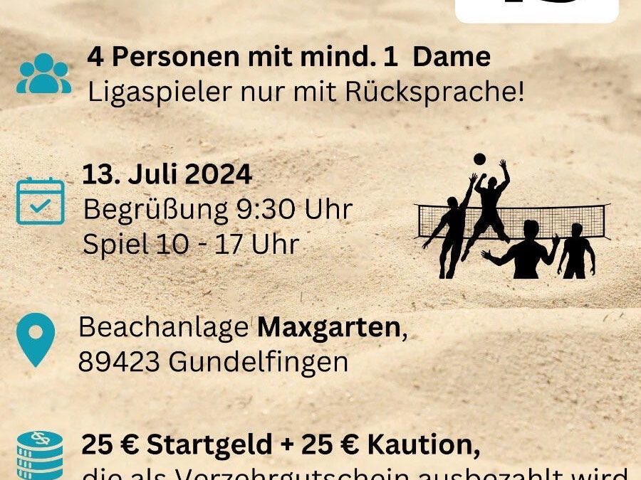 Beach-Stadtmeisterschaft Gundelfingen Juli 2024