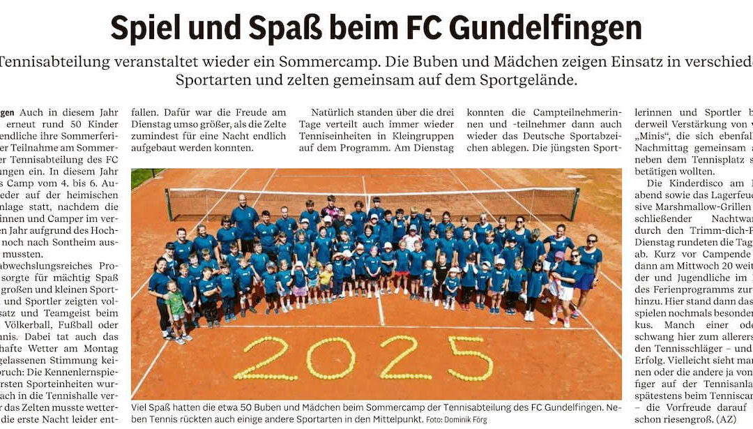 Spiel und Spaß beim FC Gundelfingen