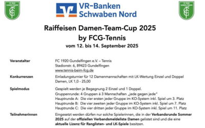 Zeitplan Raiffeisen Damen-Team-Cup 2025