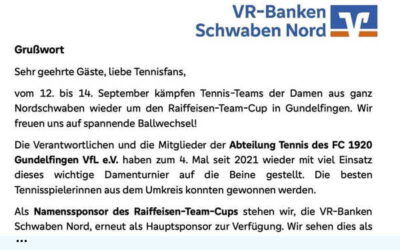 Grußwort Alexander Jall, VR-Banken Schwaben Nord