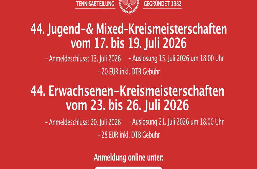 Ausschreibung Kreismeisterschaften 2026