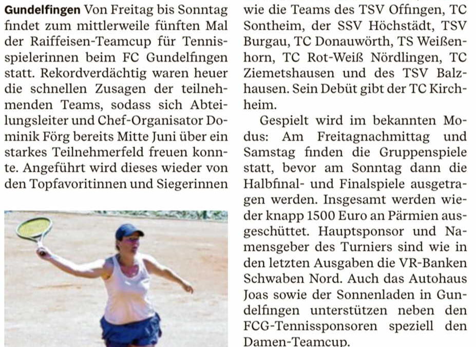 DTC 2026 Ankündigung Donauzeitung